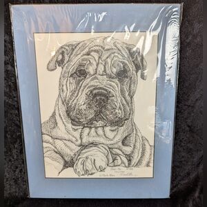 1988 Shar-Pei Signed G. Marlo Allen Print